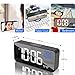 Fuhuim LED Display Digital Alarm Clock with USB Port Charger,Dual Alarms,Temperature Detection,Adjustable Brightness, Battery Back Up,Clock for Bedroom Travel Alarm Clock (Black)