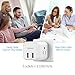 TESSAN Type E F Plug Adapter, France Germany Power Adapter with 2 USB 3 American Outlets, Schuko European Travel Plug Adaptor for US to Europe German Frence Iceland Spain Russia Poland EU
