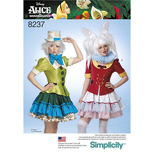 Simplicity Creative Patterns US8237R5 8237 Simplicity Pattern 8237 Misses' Alice in Wonderland Cosplay Costumes,,Size: R5 (14-16-18-20-22)