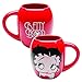Vandor 10301 Betty Boop Oval Ceramic Mug, Close-up, Red, 18-Ounce