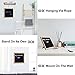 [Clearance] Felt Letter Board 10x10 inch Oak Frame Changeable Letter Board with Stand Wall Mount Hanging Rope, 290 Blue White Letters