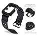 Apple Watch Band 38mm Protective Case,Youkex Replacement Straps with Rugged Shock-proof Case Cover for iWatch Series 1 Series 2 Series 3 and Sport Edition (Black/Black)