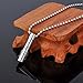 HooAMI Stainless Steel Only Love Perfume Bottle Urn Pendant Necklace - Memorial Ash Keepsake - Cremation Jewelry Silver