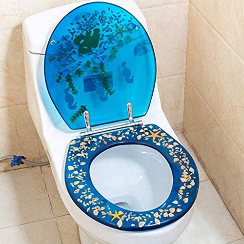 Yuzhijie De kleur van de kinderen de Volwassen Transparante Hars Verdikte Duurzame Huishoudelijke Ouderwetse Toilet… - Afbeelding 6