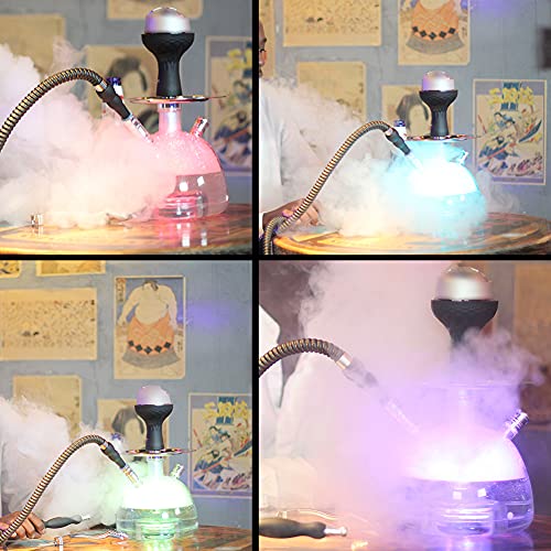 Acrylic Hookah Set with Everything, Micro Bubble Sheesha Hookah Led