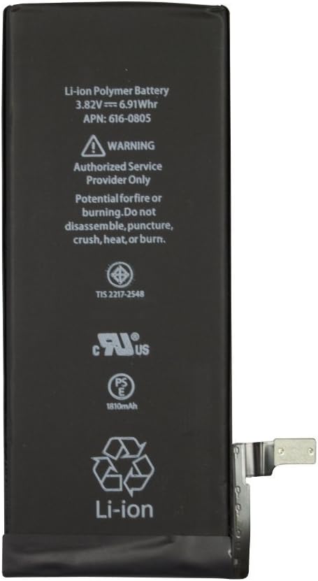 TechAhead iPhone 6 Original Battery Replacement 3.82V-1810 mAh Li-ion Battery 616-0804, 616-0805, 616-0806, 616-0809 Works with All iPhone 6 (Not for 6S or 6 Plus)