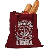 Libra Astrology Zodiac Sign Cotton Canvas Tote Bag