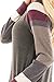 Womens Cotton Striped Casual Sweatshirt Long Sleeve Kangaroo Pocket Color Block Tunic Brown XL