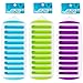 Thermo Tank Ice Stick Tray - Easy Ice Cube Trays for Water Bottles - Set of 3 Trays, 10 Sticks (3, Mint Blue, Lime Green, Purple)