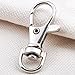 20PCS 360 Degree 1.48 Inches Shiny Zinc Alloy Seed Shape Buckle Clip Lobster Clasps Hook Spring Loaded Swivel Trigger Snap Hook 10#
