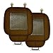 2pc Car Seat Cushion Breathable Rattan Design Pad Mat Interior Covers Cushion for Auto Supplies Office Chair with PU Leather (Brown)