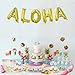 Gold Aloha Balloons | Aloha Decorations for Party | Aloha Sign for Summer Party, Tropical Party, Hawaii Party, Pool Party, Beach Party | 16inch