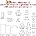 18 PCS 3D Christmas House Cookie Cutter Set, Gingerbread House Cutters Kit, Festive Xmas Stainless Steel Biscuit Cutter Set, Including Christmas Tree, Snowman, Reindeer, Sled Shapes, Gift Box Package