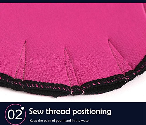 image for Geekercity Aquatic Fit Swim Training Gloves, Aqua Webbed Swimming Glov