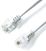 ASNQ RJ11 to RJ11 ADSL Cable 4m High Speed Modem to Phone Socket White view 5