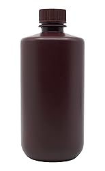 EISCO Reagent Bottle, Amber, 1000mL - Narrow Mouth