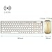 Keyboard & Mouse Combo, URCO Low-noise Aesthetically Pleasing Portable 2.4GHz Wireless Keyboard and Mouse Set for Gaming and Working (Luxurious Gold)