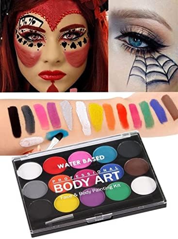 Professional Face Body Painting Set for Adult 15 Colors Painting ...