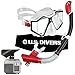 Lux Mask Snorkel GoPro Ready Combo Black Red