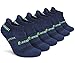 TM-MZS04-NVY_M Tesla Men's 6-Pack Atheltic No Show Socks Cushioned Comfort w Mesh MZS04