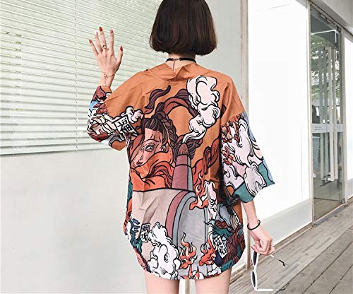 Japanese Kimono Traditional Yukata Women Kimono Cosplay Japanese Traditional Japanese Kimonos Q143,1,One Size - Thumbnail 4