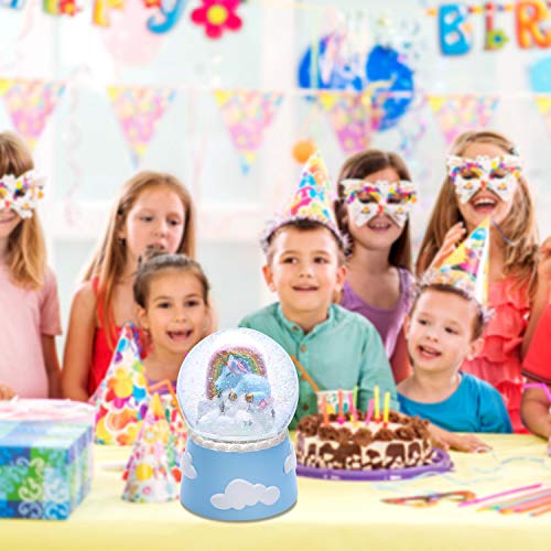 image for J JHOUSELIFESTYLE Unicorn Snow Globe Musical for Kids, Sleeping Unicor