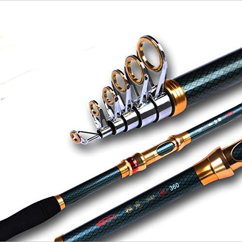 GZQ Carbon fiber Telescopic fishing rods Portable fishing rods Travel Sea fishing (With reel)