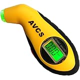 Digital Tire Pressure Gauge Car Truck Mountain Bike 100 Psi Ergonomic Design Yellow Black