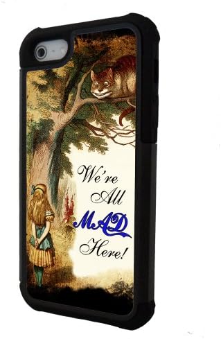Alice in Wonderland were all mad here High Quality iPhone 6 plus case with extra protection - 2 piece rubber lining iPhone 6 plus (5.5 inch) case by caseOrama