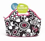 BUILT NY Rambler Designer Neoprene Insulated Lunch Bag, Pop Garden Black (B-LB35-PGC)