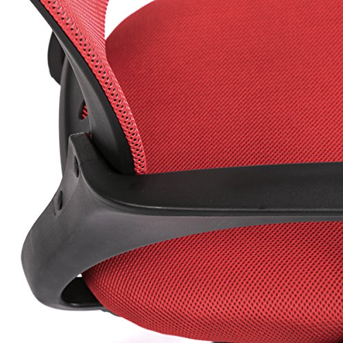 Sets of 2 Ergonomic Mesh Computer Office Desk Task Chair w/Metal Base H12 Red