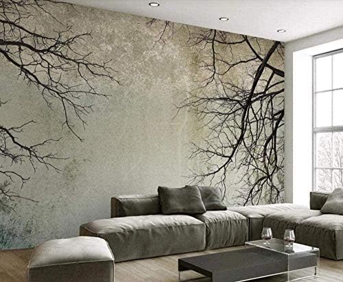 Xiutailtd 壁紙3d壁画木の枝空ミニマリストレトロ写真壁紙3d効果シルク