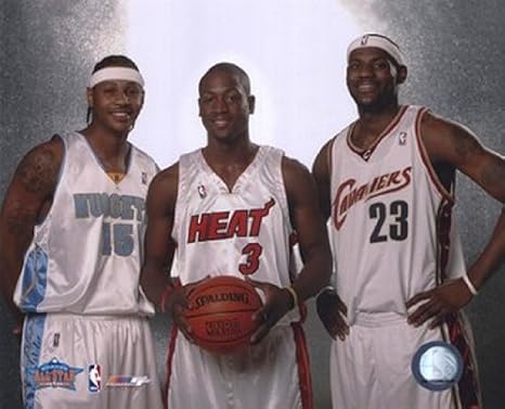 Amazon カーメロ アンソニー ドウェイン ウェイド レブロンジェームズ 05 Nbaオールスターゲーム ファインアート プリント 25 40 X 32 Cm アートフレーム ポスター オンライン通販