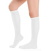 Ammiko Knee High Socks for Women - Athletic Tube Socks, Long Stockings for Women
