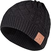 blueear Beanie Hat Bluetooth V5.2 Wireless Knit Winter Cap with Stereo Speaker,Gift for Birthday,Christmas,Thanksgiving Day (Black)