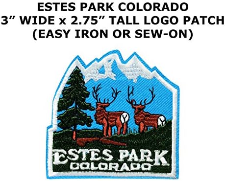 Rocky Mountains Estes Park Colorado Travel Life of Adventure National Park Souvenir Vacation Hiking Camping Outdoors Theme Cosplay DIY Decorative Embroidered Sew or Iron-on Patch By US Family Brand