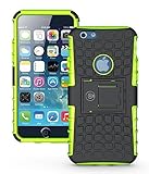 iPhone 6S Case, iPhone 6 Case by Cable and Case - [Heavy Duty] Tough Dual Layer 2 in 1 Rugged Rubber Hybrid Hard/Soft Impact Protective Cover [with Kickstand] Shipped from The U.S.A. - Green