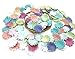 NAVA CHIANGMAI 100 pcs Daisy Mulberry Paper Flower Petals Artificial Craft Scrapbooking Embellishment,Wedding Supply Accessory DIY,Assorted Color Petal Flower (Sweet Color)