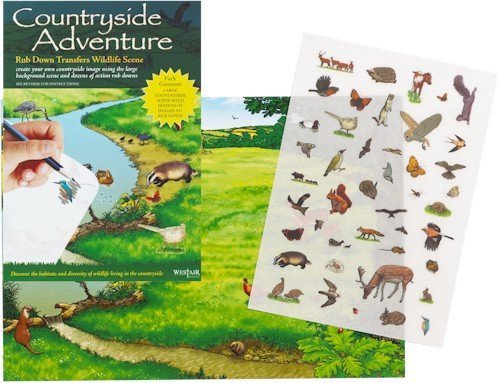 Countryside Adventure - Rub Down Transfers Wildlife Scene