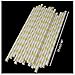 ISKYBOB 100 Pack Fruit Patterned Drinking Paper Straws Disposable Biodegradable,7.48'' Long (Lemon)