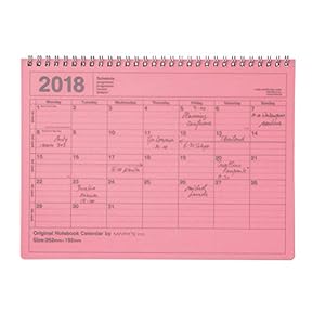 2018 planner agenda diary / Starts from January 2018 / Notebook Calender / M size / Pink