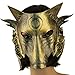 Partyfareast Cosplay Wolf Costume Mask Full Face Mask for Men Women (Gold)