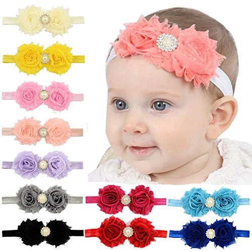 Baby girls headbands flowers soft hair band headwear ha…