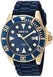 Invicta Men's Pro Diver Stainless Steel Quartz Watch with Silicone Strap, Blue, 21 (Model: 90304)