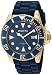 Invicta Men's Pro Diver Stainless Steel Quartz Watch with Silicone Strap, Blue, 21 (Model: 90304)