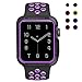 KOBWA For Apple Watch Case With Band 38mm/42mm, Soft Silicone Shock-proof and Shatter-resistant Protective Case With Strap For Apple IWatch Sport Nike Edition Watch Series 1 2 3