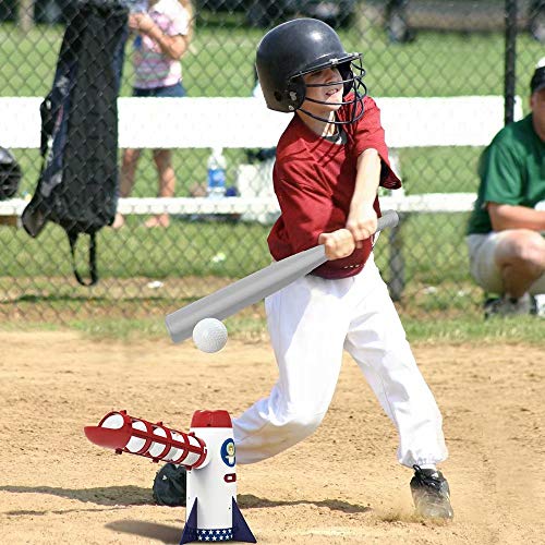 iPlay, iLearn Baseball Pitching Machine Toys, Training Sports, Ball Bat, Outdoors Game Set, Active, Learning Gift for Age 4, 5, 6, 7, 8 Year Olds, Kids, Boys, Girls, Toddlers (Color May Vary)