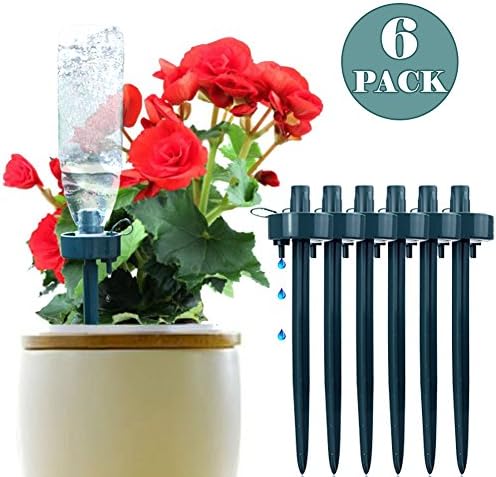 DCZTELG Plant Watering Device with Automatic Vacation Plant Watering System-Indoor &amp; Outdoor Home and Office Herbs Self Watering Stakes 6Pack