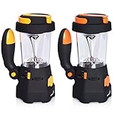 Ivation Hand Crank LED Camping Lantern with Flashlight, SOS Siren & Light, AM/FM Radio & Emergency Mobile Device Charger