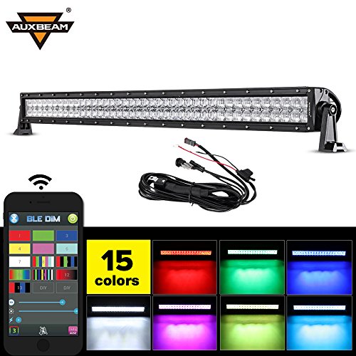 Auxbeam Multi Color LED light bar 42 Inch V Series RGB LED Bar 5D by
